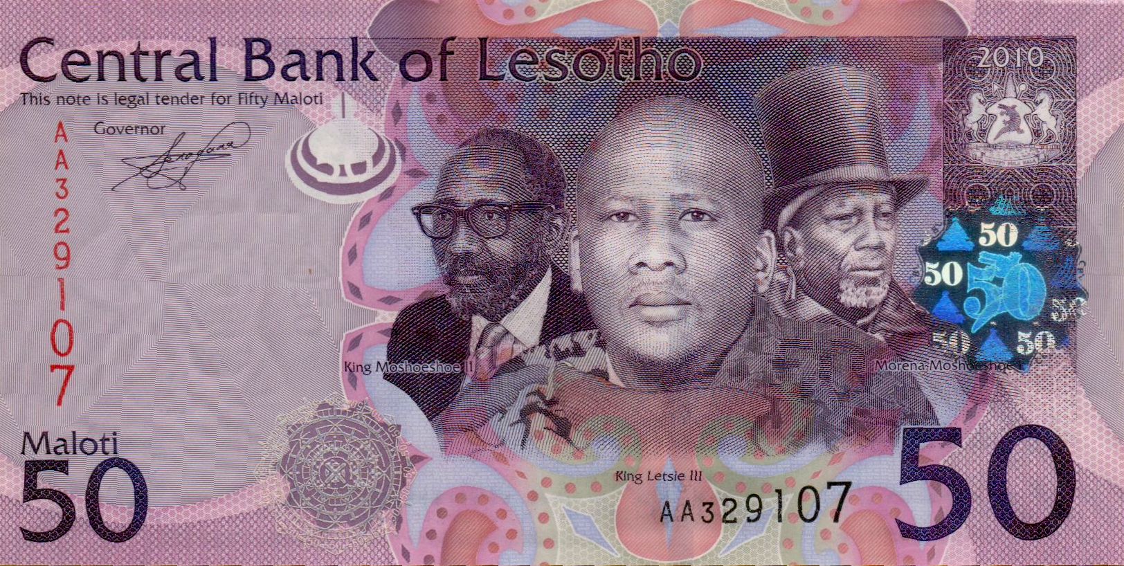 Lesotho 50 2010 UNC P-23/a